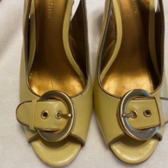 Anne Klein Vintage, Mistral Wedge Slingback Wicker Sandal with Buckle, Size 8 - Picture 6 of 6